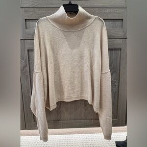 Free People so low so high cream Turtleneck Sweater